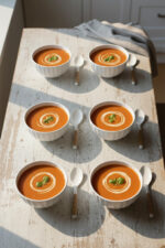 Beyaz Bulut Desenli 6'lı Çok Amaçlı Yuvarlak Kase Takımı - Çorba, Meyve, Çerez, Sos ve Kahvaltılık Sunum Seti - Görsel 3