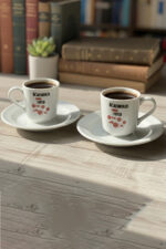 Öğretmenler Günü Özel Seri: Kadife Kutulu 2 Kişilik Türk Kahvesi Fincan Takımı