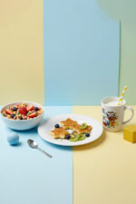 Tulü Porselen 3 Parça Sevimli İnek Desenli Bebek ve Çocuk Yemek Seti - Görsel 5