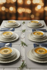 Porreal Porselen 6 Kişilik 24 Parça Gold File Detaylı Yemek Takımı - Görsel 5