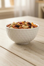 Beyaz Petek Desenli 6'lı Çok Amaçlı Yuvarlak Kase Takımı - Çorba, Meyve, Çerez, Sos ve Kahvaltılık Sunum Seti - Görsel 3