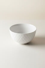 Beyaz Petek Desenli 6'lı Çok Amaçlı Yuvarlak Kase Takımı - Çorba, Meyve, Çerez, Sos ve Kahvaltılık Sunum Seti - Görsel 5