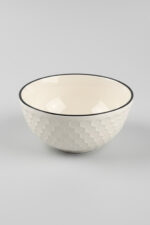 Siyah Petek Desenli 6'lı Çok Amaçlı Yuvarlak Kase Takımı - Çorba, Meyve, Çerez, Sos ve Kahvaltılık Sunum Seti - Görsel 2