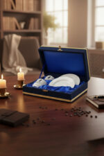 24 Kasım Öğretmenler Günü Özel Seri: Kadife Kutulu 2 Kişilik Türk Kahvesi Fincan Takımı - Görsel 3