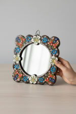 El Yapımı İşlemeli Çini Ayna - Görsel 2