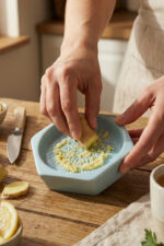 El Yapımı Seramik Rende Tabağı (10 cm) - Sarımsak, Zencefil, Meyve Püresi ve Bebek Maması Hazırlayıcı - Görsel 2