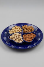 El Yapımı Mavi Çini Desenli Dört Bölmeli Servis Tabağı - Görsel 2