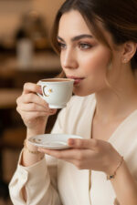 Ayyıldız Altın Yaldızlı 2'li Türk Kahvesi Fincan Takımı - Görsel 3