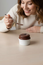 Seramik 6'lı Beyaz Sufle ve Kek Kabı Seti - Görsel 3