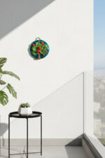 El Yapımı Kabartmalı Nar Ağacı Seramik Duvar Süsü (14cm) - Görsel 2