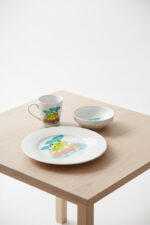 Tulü Porselen 3 Parça Sevimli Kurbağa Desenli Bebek ve Çocuk Yemek Seti - Görsel 5