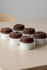 Seramik 6'lı Beyaz Sufle ve Kek Kabı Seti