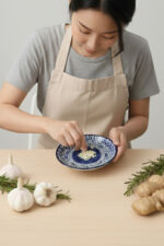 El Yapımı Seramik Rende Tabağı (13 cm) - Sarımsak, Zencefil, Meyve Püresi ve Bebek Maması Hazırlayıcı - Görsel 4