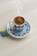 Tulü Porselen Çini Desenli 6 Kişilik 12 Parça Kahve Fincan Takımı - Görsel 4