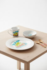 Tulü Porselen 3 Parça Sevimli Kurbağa Desenli Bebek ve Çocuk Yemek Seti - Görsel 4