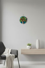 El Yapımı Kabartmalı Nar Ağacı Seramik Duvar Süsü (21cm) - Görsel 5