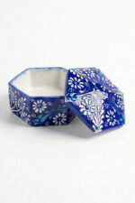 El Yapımı Dekoratif Çini Altıgen Mücevher Kutusu - Görsel 5