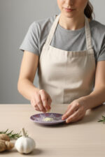 El Yapımı Seramik Rende Tabağı (13 cm) - Sarımsak, Zencefil, Meyve Püresi ve Bebek Maması Hazırlayıcı - Görsel 2