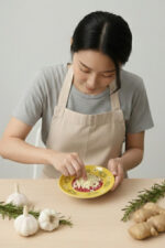 El Yapımı Seramik Rende Tabağı (13 cm) - Sarımsak, Zencefil, Meyve Püresi ve Bebek Maması Hazırlayıcı - Görsel 3