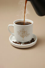 Hayat Ağacı Altın Yaldızlı Kupa Tek Kişilik 2 Parça Kahve Seti - Görsel 5