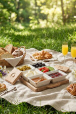 Ahşap Tepsili 6'lı 13 Parça Seramik Kahvaltı Seti - Görsel 6