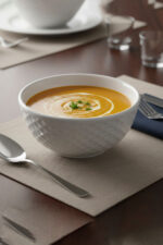 Beyaz Yıldız Desenli 6'lı Çok Amaçlı Yuvarlak Kase Takımı - Çorba, Meyve, Çerez, Sos ve Kahvaltılık Sunum Seti