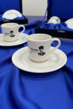 Atatürk Portreli  Kadife Kutulu 2 Kişilik Türk Kahvesi Fincan Takımı - Görsel 2