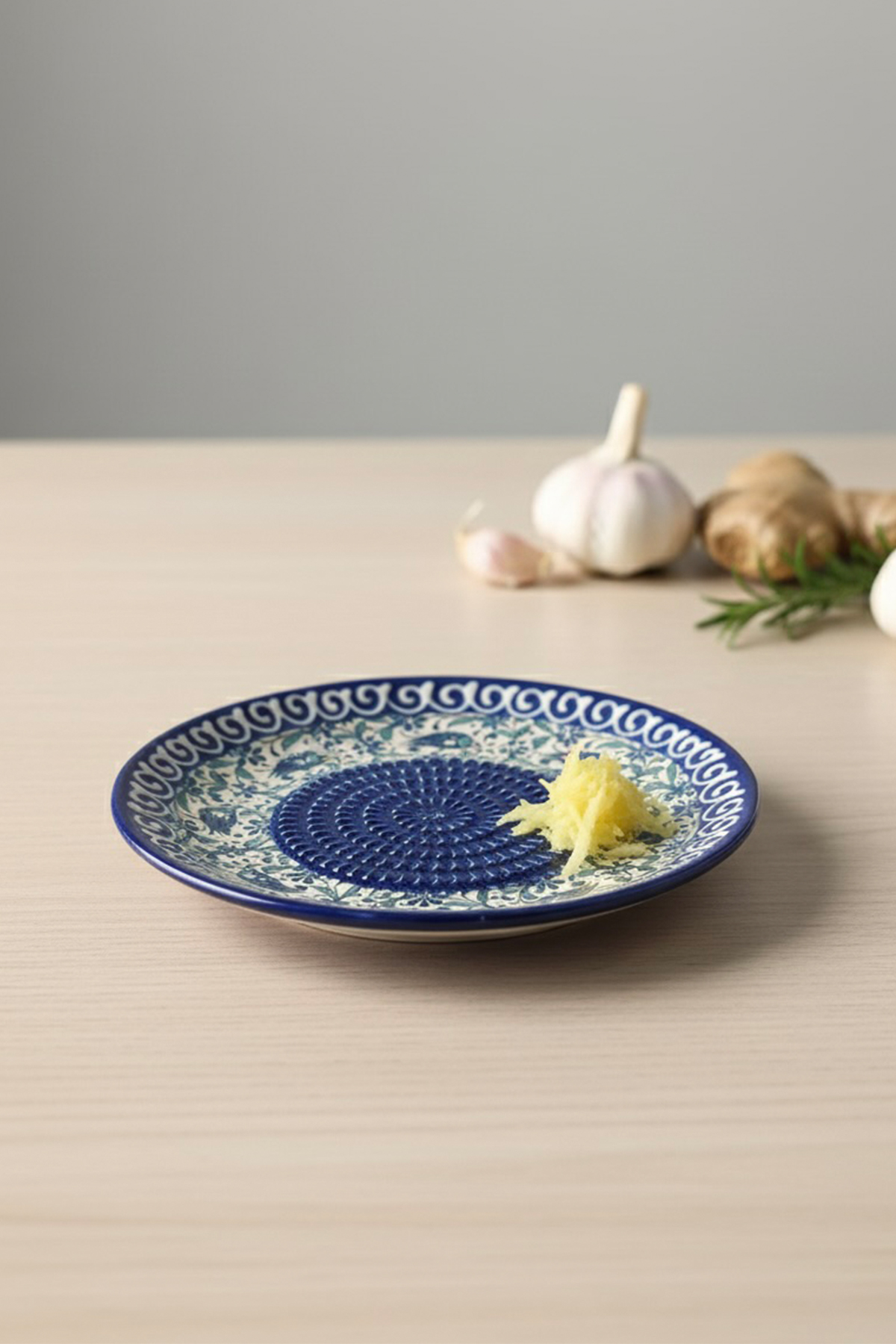 0000_0005_1762610666098 El Yapımı Seramik Rende Tabağı (13 cm) - Sarımsak, Zencefil, Meyve Püresi ve Bebek Maması Hazırlayıcı - Görsel 1