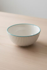 Turkuaz Çizgi Desenli 6'lı Çok Amaçlı Yuvarlak Kase Takımı - Çorba, Meyve, Çerez, Sos ve Kahvaltılık Sunum Seti - Görsel 7