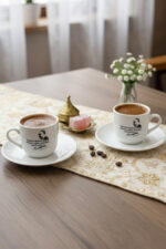 Atatürk Portreli ve İmzalı Kadife Kutulu 2 Kişilik Türk Kahvesi Fincan Takımı - Görsel 3