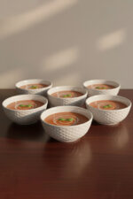 Beyaz Yıldız Desenli 6'lı Çok Amaçlı Yuvarlak Kase Takımı - Çorba, Meyve, Çerez, Sos ve Kahvaltılık Sunum Seti - Görsel 4