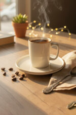 Tulü Porselen Gold İşlemeli 6 Kişilik 12 Parça Kahve Fincan Takımı