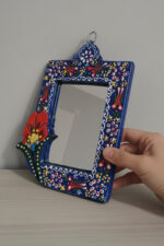 El Yapımı İşlemeli Çini Ayna - Görsel 3