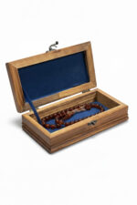 El Yapımı Çini Karo Baskılı Ahşap Tespih Kutusu (5x15cm) - Görsel 4