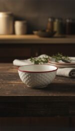 Kırmızı Yıldız Desenli 6'lı Çok Amaçlı Yuvarlak Kase Takımı - Çorba, Meyve, Çerez, Sos ve Kahvaltılık Sunum Seti - Görsel 4