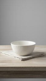 Beyaz Çizgi Desenli 6'lı Çok Amaçlı Yuvarlak Kase Takımı - Çorba, Meyve, Çerez, Sos ve Kahvaltılık Sunum Seti - Görsel 2