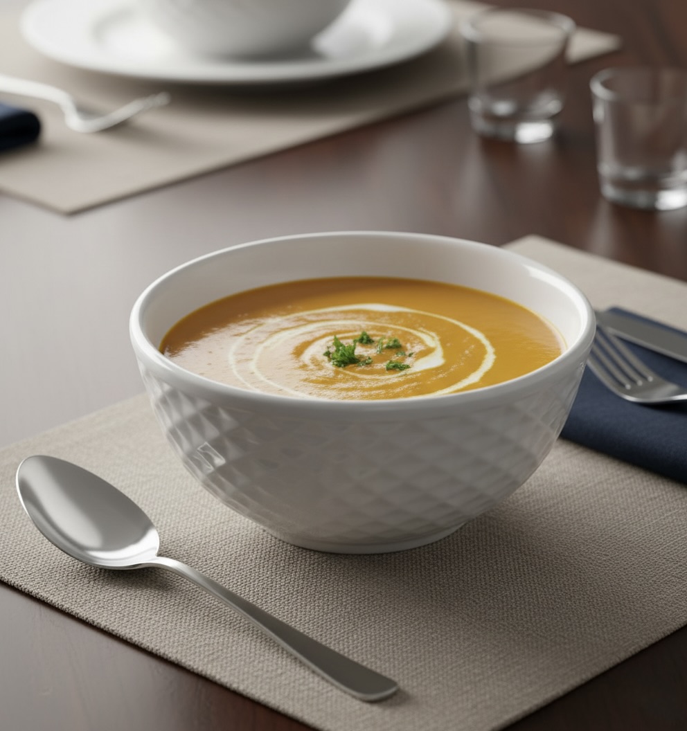 1761848256634 Beyaz Yıldız Desenli 6'lı Çok Amaçlı Yuvarlak Kase Takımı - Çorba, Meyve, Çerez, Sos ve Kahvaltılık Sunum Seti - Görsel 1