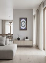 El Yapımı Gold İşlemeli Elif Harfi Yazılı Çini Tablo - Görsel 3