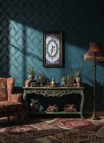 El Yapımı Gold İşlemeli Elif Harfi Yazılı Çini Tablo - Görsel 4