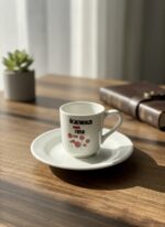 Öğretmenler Günü Özel Seri: Kadife Kutulu 2 Kişilik Türk Kahvesi Fincan Takımı - Görsel 4