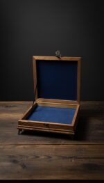 El Yapımı Çini Karo Baskılı Ahşap Takı Kutusu (20x20cm) - Görsel 3