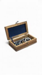 El Yapımı Çini Karo Baskılı Ahşap Tespih Kutusu (5x15cm) - Görsel 6