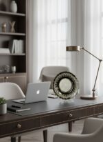 El İşi Gümüş ve Altın Desenli Esma-ül Hüsna Yazılı 30 cm Çini Tabak - Görsel 2