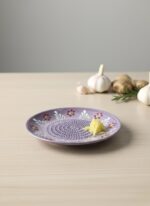 El Yapımı Seramik Rende Tabağı (13 cm) - Sarımsak, Zencefil, Meyve Püresi ve Bebek Maması Hazırlayıcı