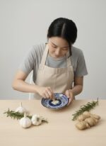 El Yapımı Seramik Rende Tabağı (13 cm) - Sarımsak, Zencefil, Meyve Püresi ve Bebek Maması Hazırlayıcı - Görsel 4