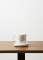 Hayat Ağacı Altın Yaldızlı Kupa Tek Kişilik 2 Parça Kahve Seti - Görsel 5