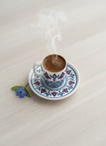 Tulu Porselen Çini Desenli 6 Kişilik 12 Parça Kahve Fincan Takımı - Görsel 3