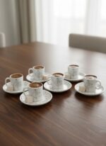 Hayat Ağacı Altın Yaldızlı 6 Kişilik 12 Parça Kahve Seti - Görsel 2