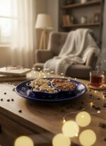 El Yapımı Mavi Çini Desenli Dört Bölmeli Servis Tabağı - Görsel 4