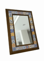 Etnik Desenli Çini Karolu Ahşap Ayna - Görsel 5